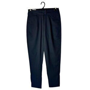 Trouser9 Pants Women Small‎ Black Pleated Baggy Tapered Leg Trousers Career NWT
